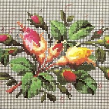 Схема вышивки «Букетик роз»