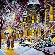 Схема вышивки «Зимний вечер»