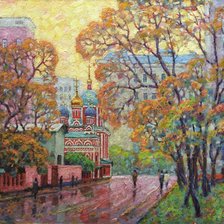 Схема вышивки «городской пейзаж. Москва»