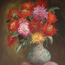 Схема вышивки «Георгины Сальвадор Дали»