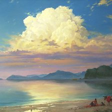 Схема вышивки «море»