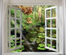 Схема вышивки «вид из окна»