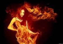 Схема вышивки «огненная девушка»