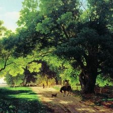 Схема вышивки «лесная дорога»