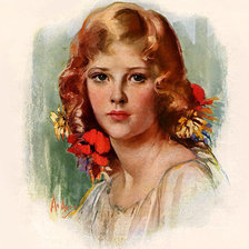 Схема вышивки «Девушка»