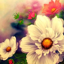 Схема вышивки «подушка Цветы»