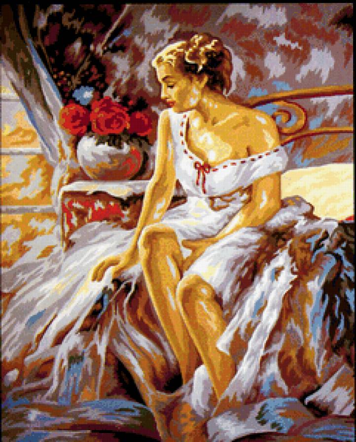 Девушка - женщина, живопись, девушка - предпросмотр