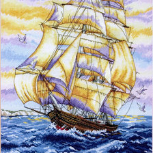 Схема вышивки «Испанский фрегат»
