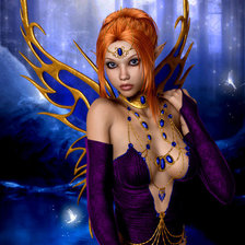 Схема вышивки «девушка эльф»