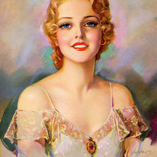 Схема вышивки «Девушка»