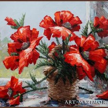 Схема вышивки «Маки»