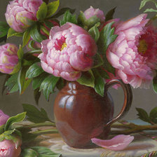 Схема вышивки «пионы»