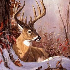 Схема вышивки «Олень»