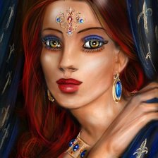 Схема вышивки «девушка»