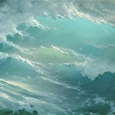 Схема вышивки «море»