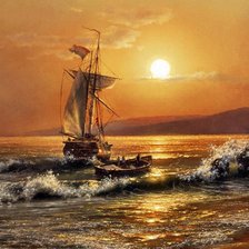 Схема вышивки «кораблик2»