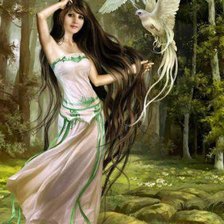 Схема вышивки «девушка»