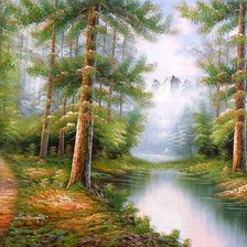 Схема вышивки «пейзаж»