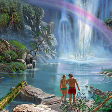 Схема вышивки «пейзаж»