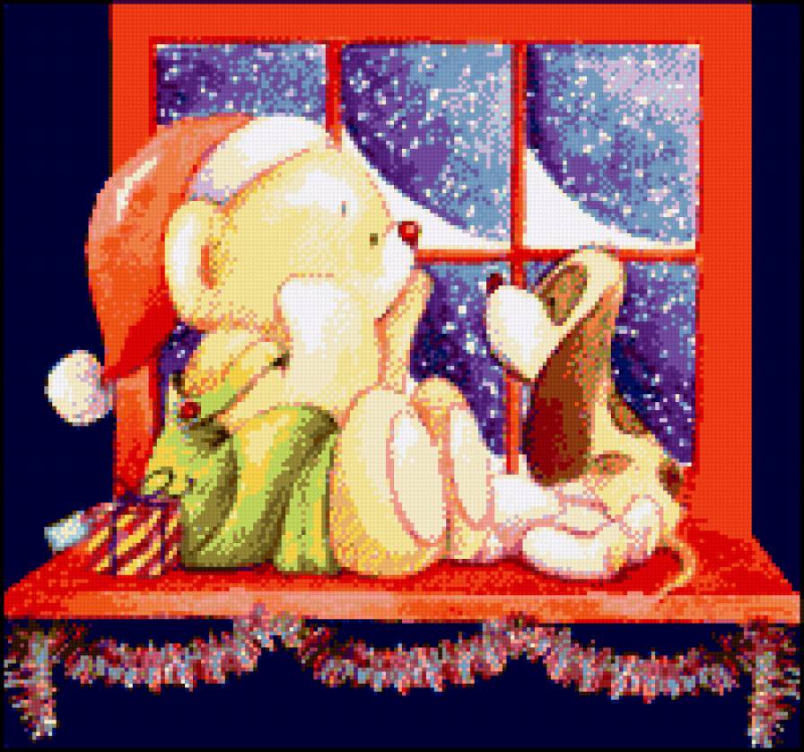 Скоро рождество - мишка.праздник.новый год.открытка.дед мороз - предпросмотр