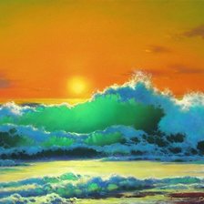 Схема вышивки «море»