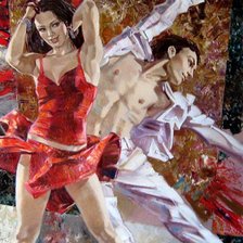 Схема вышивки «танец»