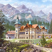 Схема вышивки «замок»