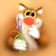 Схема вышивки «котик»