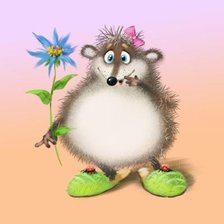 Схема вышивки «ёжик»