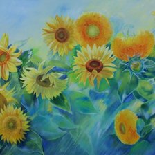 Схема вышивки «подсолнухи»