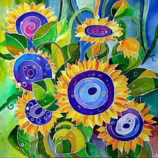 Схема вышивки «подсолнухи»