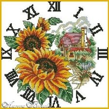 Схема вышивки «часы»