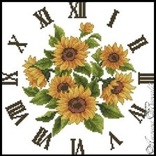Схема вышивки «часы»