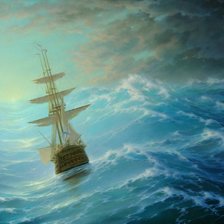 Схема вышивки «море»