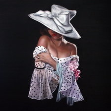 Схема вышивки «девушка»