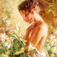 Схема вышивки «девушка»