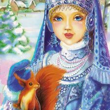 Схема вышивки «Снегурочка»