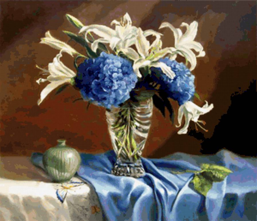 876876786 - бабочки, букет, роза, розы, цветок, шелк, цветы, ваза - предпросмотр