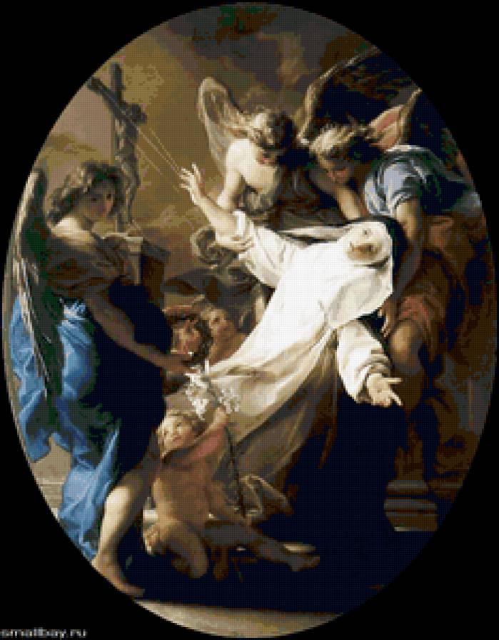 Помпео Батони. Экстаз святой Екатерины Сиенской. - картина, мифы, люди, святые. - предпросмотр