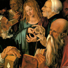 Схема вышивки «Альбрехт Дюрер.Христос среди книжников.»