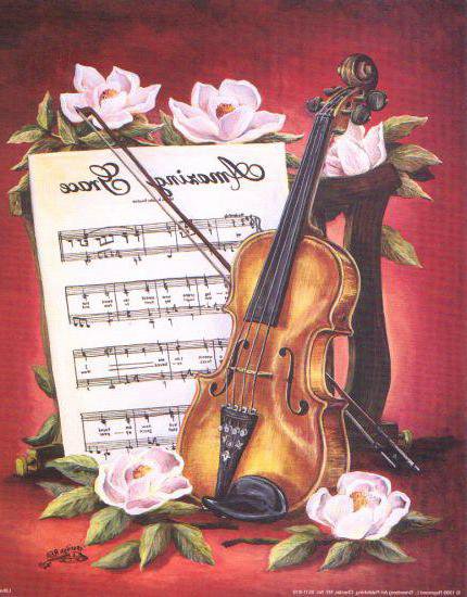 9765742 - музыка, розы, цветок, цветы, скрипка, букет - оригинал