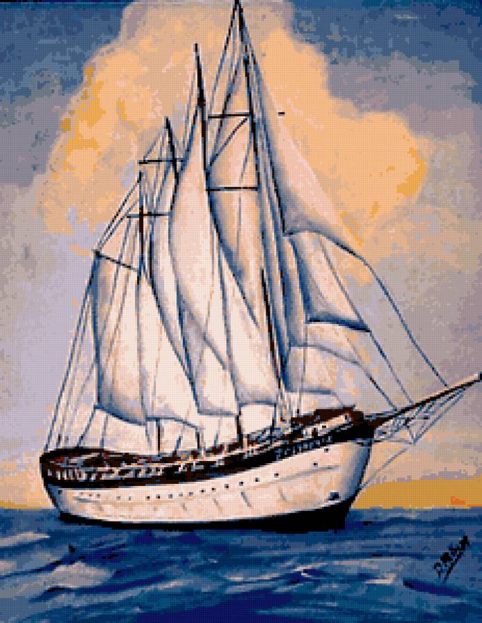 Парусник-1 - корабль., парусник - предпросмотр