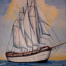 Схема вышивки «Парусник-1»