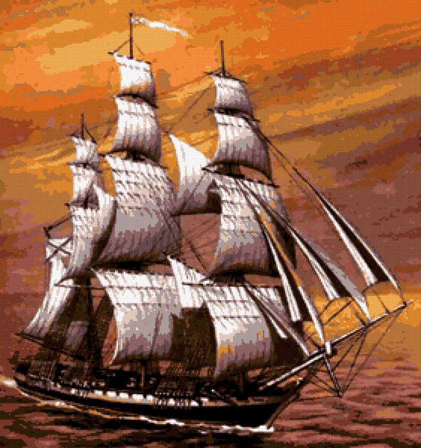 Парусник-3 - корабль., парусник - предпросмотр