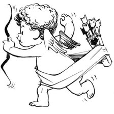 Схема вышивки «Спешащий ангелочек))»