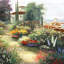 Схема вышивки «сад»