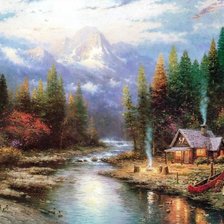 Схема вышивки «Художник Томас Кинкейд»