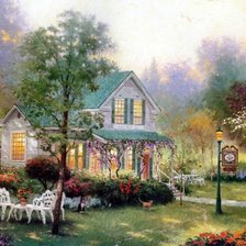 Схема вышивки «Художник Томас Кинкейд»