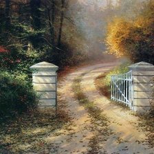 Схема вышивки «Художник Томас Кинкейд»