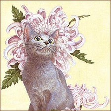 Схема вышивки «котенок»